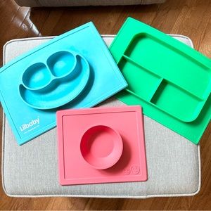 Silicone Baby Feeding Meal Mats (set of 3)
